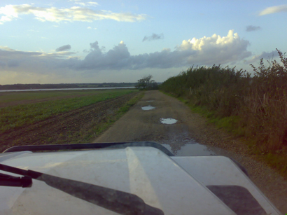 Some puddles later on get a little bigger and deeper.