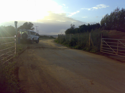 The start of the lane just past the pit entrance